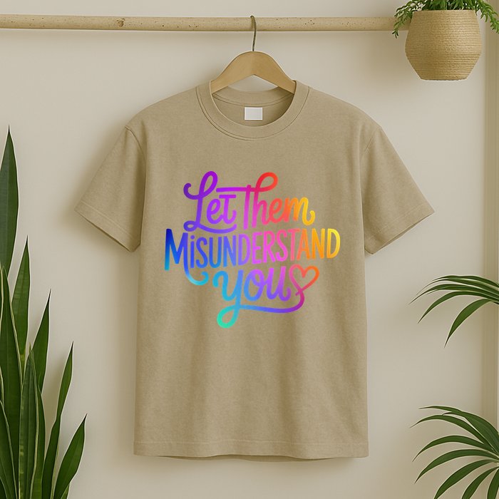 Let Them Misunderstand You Funny Mental Health T-Shirt