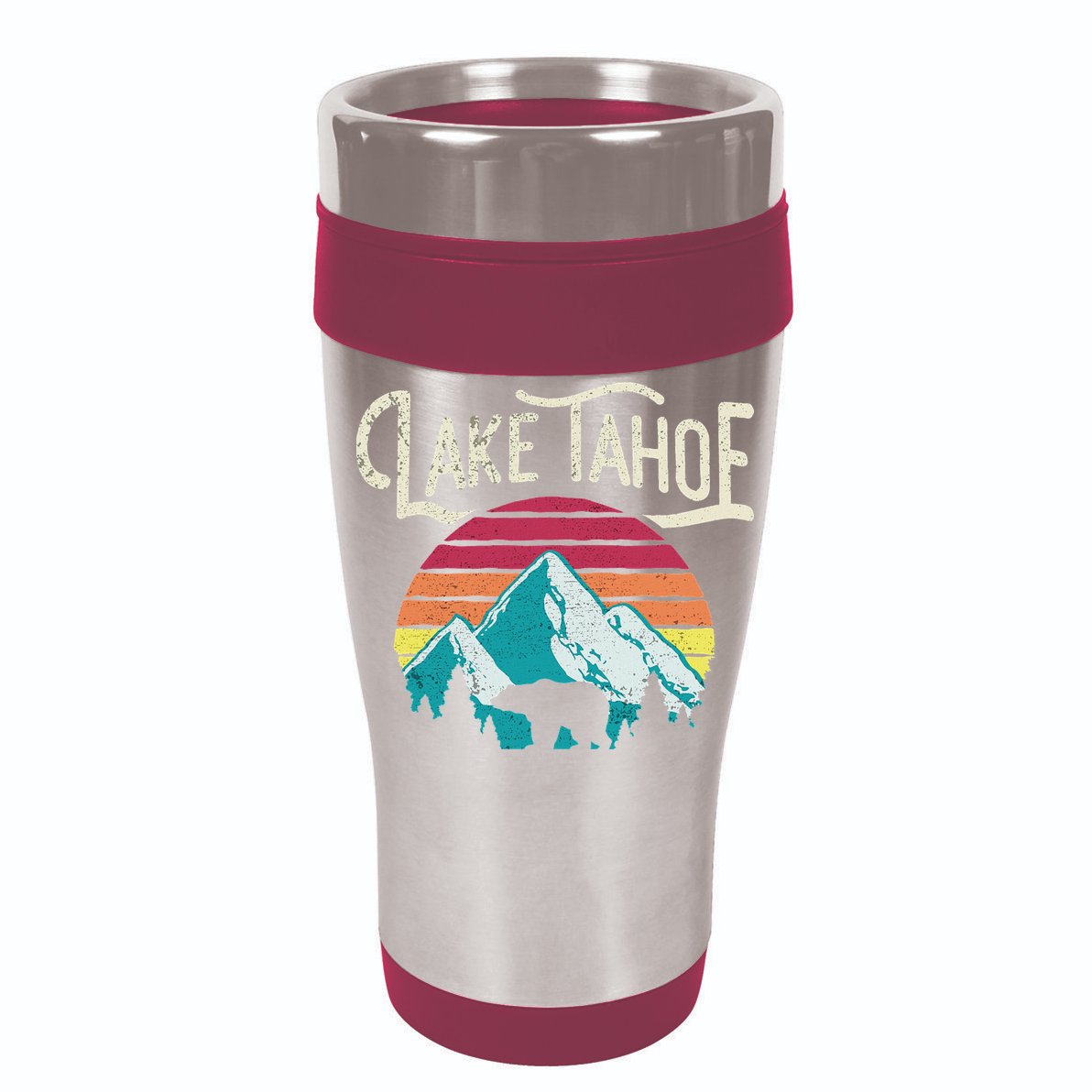 Lake Tahoe Mountain Ladies PosiCharge Tri-Blend Wicking Tank
