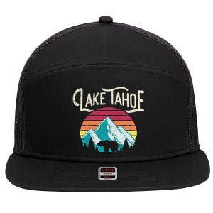 Lake Tahoe Mountain 7 Panel Mesh Trucker Snapback Hat