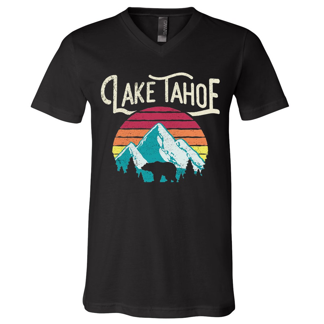 Lake Tahoe Mountain V-Neck T-Shirt