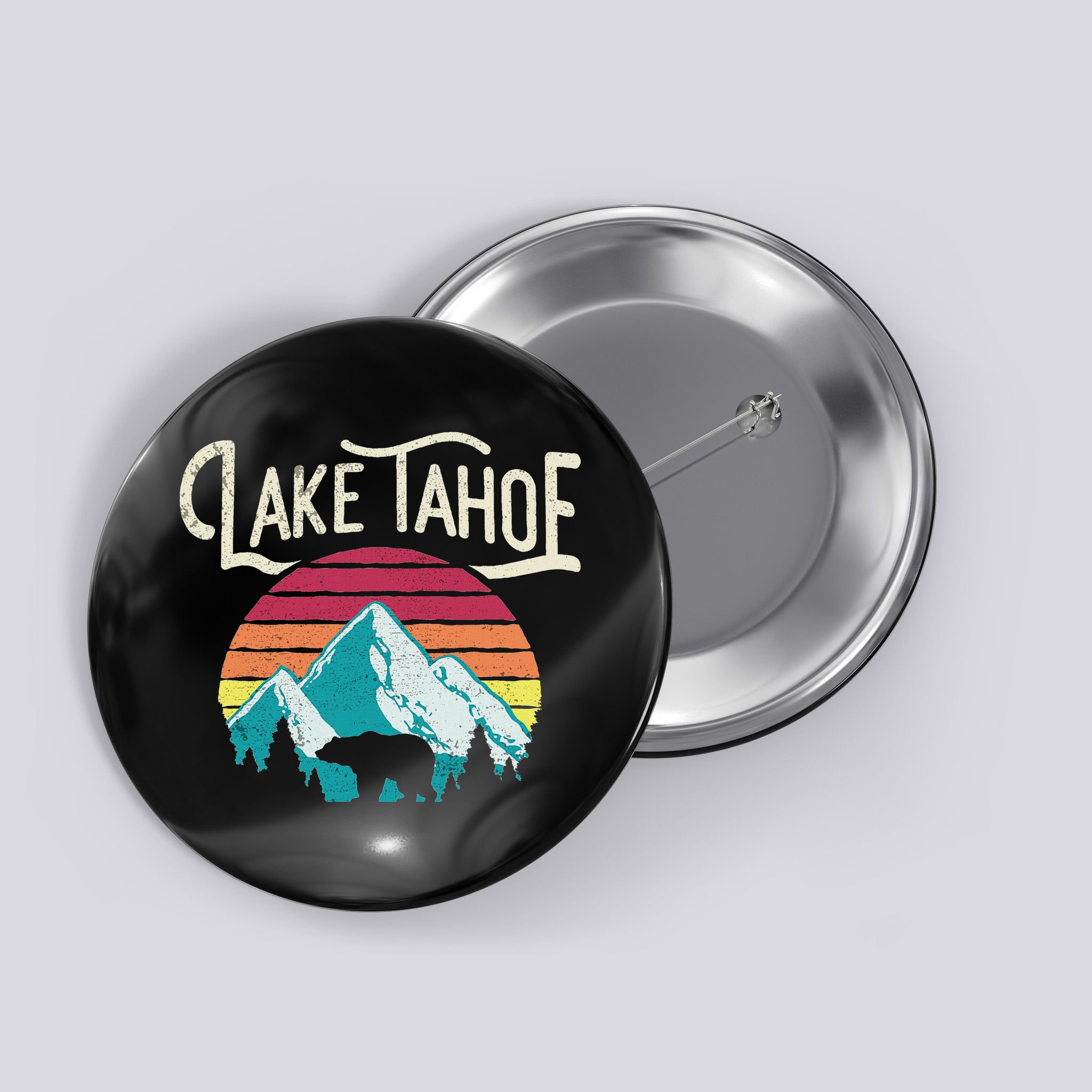 Lake Tahoe Mountain Button