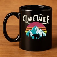 Lake Tahoe Mountain 11oz C Handle Ceramic Mug