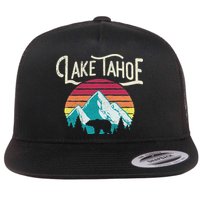 Lake Tahoe Mountain Flat Bill Trucker Hat