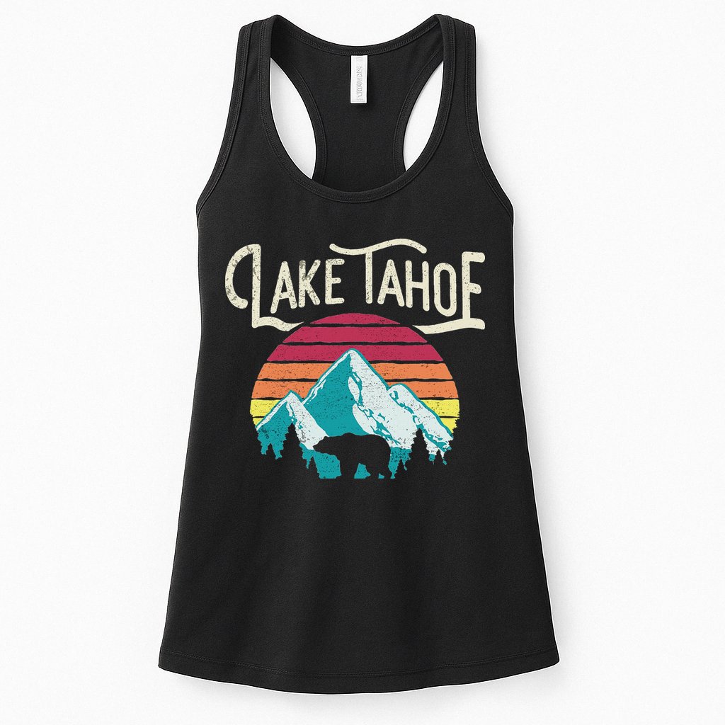Lake Tahoe Mountain Womens Tank Top