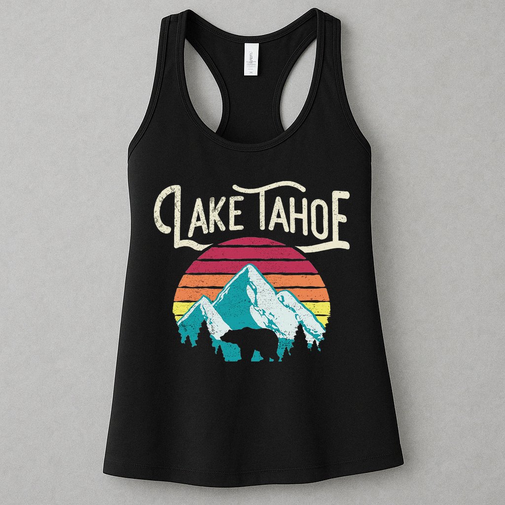 Lake Tahoe Mountain Womens Tank Top
