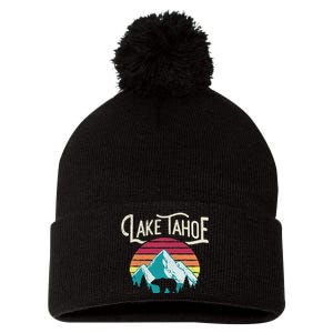 Lake Tahoe Mountain Pom Pom 12in Knit Beanie