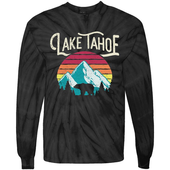 Lake Tahoe Mountain Tie-Dye Long Sleeve Shirt