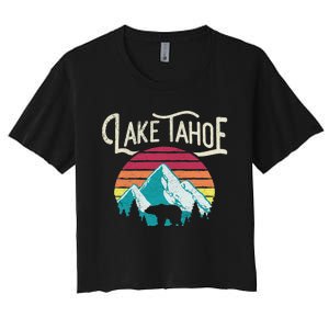 Lake Tahoe Mountain Women's Crop Top Tee