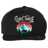 Lake Tahoe Mountain Wool Snapback Cap