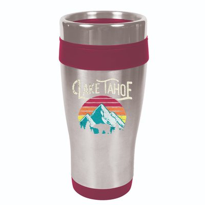 Lake Tahoe Mountain 16oz Travel Tumbler