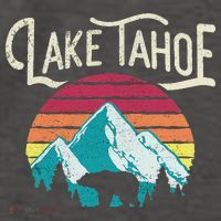 Lake Tahoe Mountain Vector Backpack