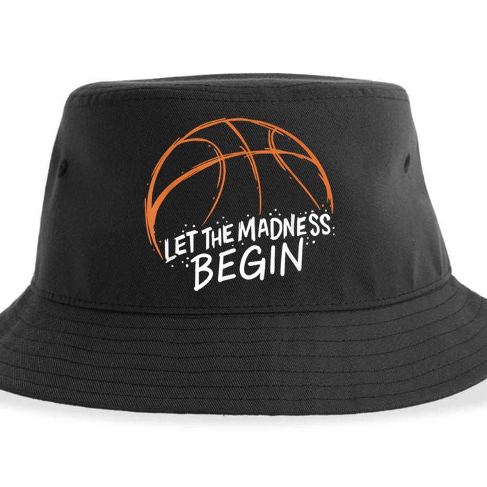 Let The Madness Begin I Funny Basketball Season Sustainable Bucket Hat