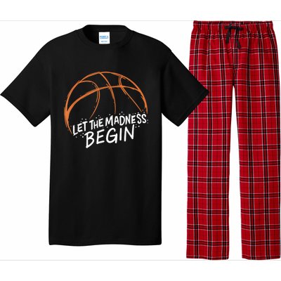 Let The Madness Begin I Funny Basketball Season Pajama Set