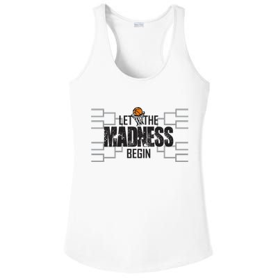 Let The Madness Begin College March Brackets Tournament Gift Ladies PosiCharge Competitor Racerback Tank