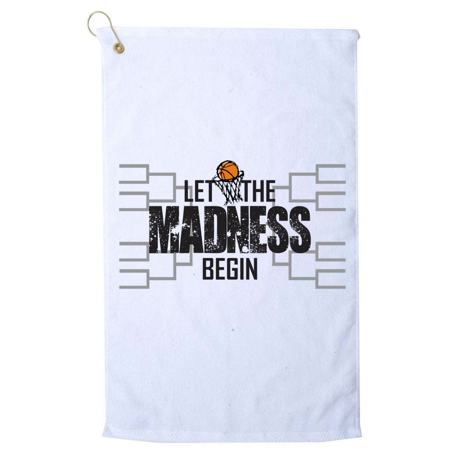 Let The Madness Begin College March Brackets Tournament Gift Golf Towel