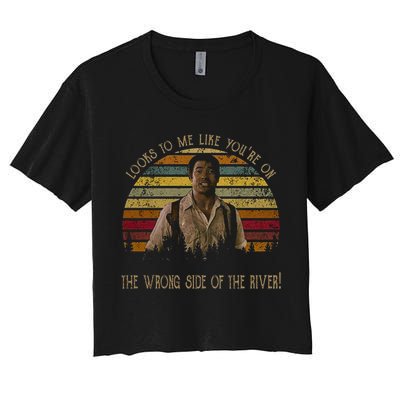 Looks To Me Like You're On The Wrong Side Of The River Vintage Movie Crop Top