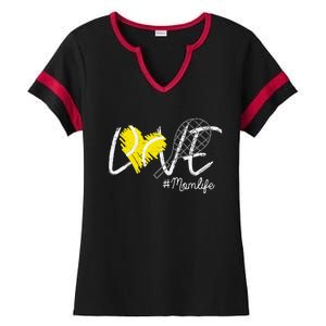 Love Tennis Mom Life Gift For Mom Women MotherS Day Ladies Halftime Notch Neck Tee