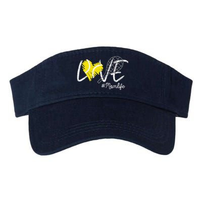 Love Tennis Mom Life Gift For Mom Women MotherS Day Valucap Bio-Washed Visor