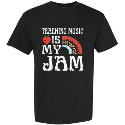 Leopard Teaching Music Is My Jam Sunglasses Teaching Music Gift Garment-Dyed Heavyweight T-Shirt