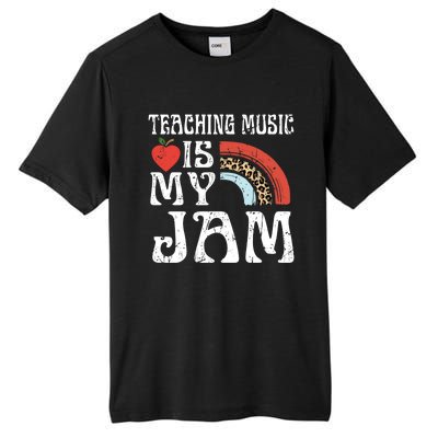 Leopard Teaching Music Is My Jam Sunglasses Teaching Music Gift Tall Fusion ChromaSoft Performance T-Shirt