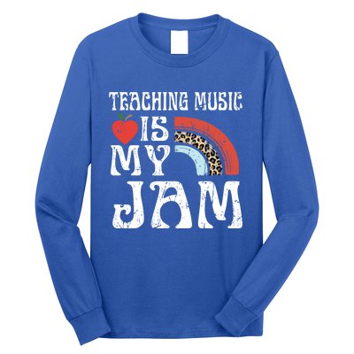 Leopard Teaching Music Is My Jam Sunglasses Teaching Music Gift Long Sleeve Shirt