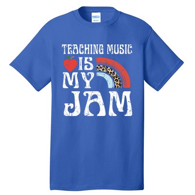 Leopard Teaching Music Is My Jam Sunglasses Teaching Music Gift Tall T-Shirt