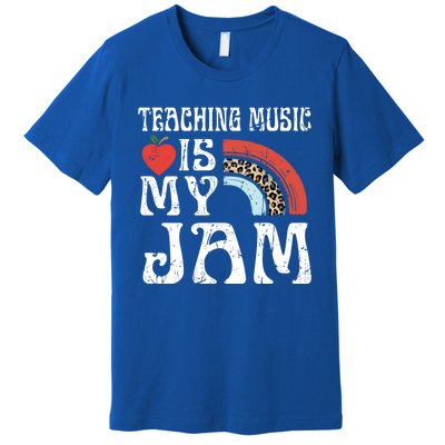 Leopard Teaching Music Is My Jam Sunglasses Teaching Music Gift Premium T-Shirt