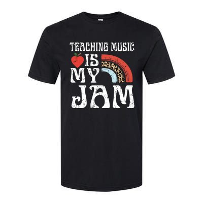 Leopard Teaching Music Is My Jam Sunglasses Teaching Music Gift Softstyle CVC T-Shirt