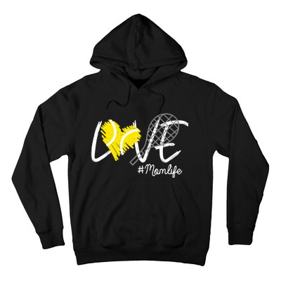 LOVE Tennis Mom Life Gift For Mom Wo Mother's Day Hoodie