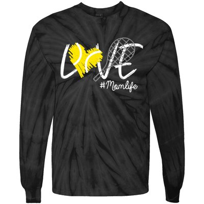 LOVE Tennis Mom Life Gift For Mom Wo Mother's Day Tie-Dye Long Sleeve Shirt