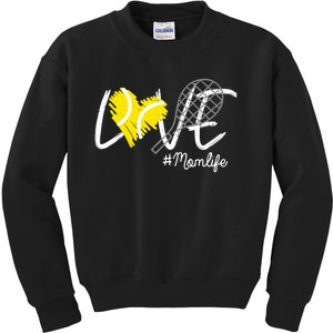 LOVE Tennis Mom Life Gift For Mom Wo Mother's Day Kids Sweatshirt