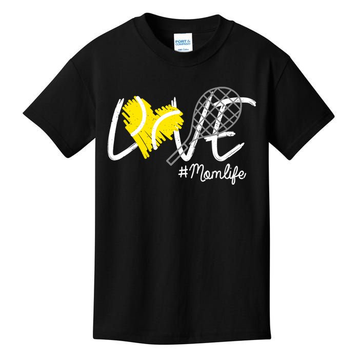 LOVE Tennis Mom Life Gift For Mom Wo Mother's Day Kids T-Shirt