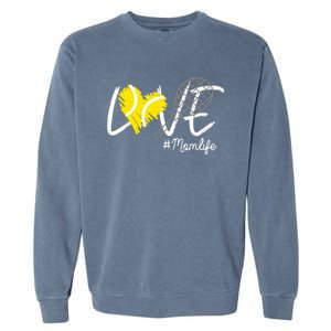 LOVE Tennis Mom Life Gift For Mom Wo Mother's Day Garment-Dyed Sweatshirt