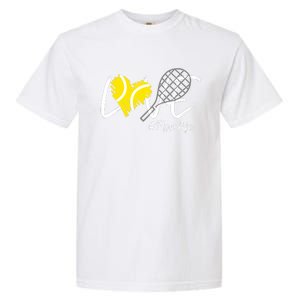 LOVE Tennis Mom Life Gift For Mom Wo Mother's Day Garment-Dyed Heavyweight T-Shirt