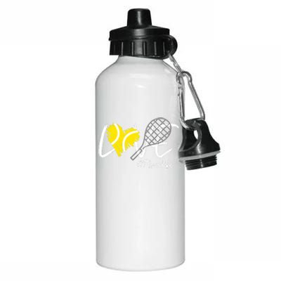 LOVE Tennis Mom Life Gift For Mom Wo Mother's Day Aluminum Water Bottle