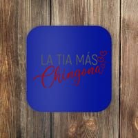 La Tia Mas Chingona Funny Aunt Heart Gift Coaster