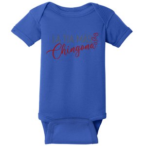 La Tia Mas Chingona Funny Aunt Heart Gift Baby Bodysuit