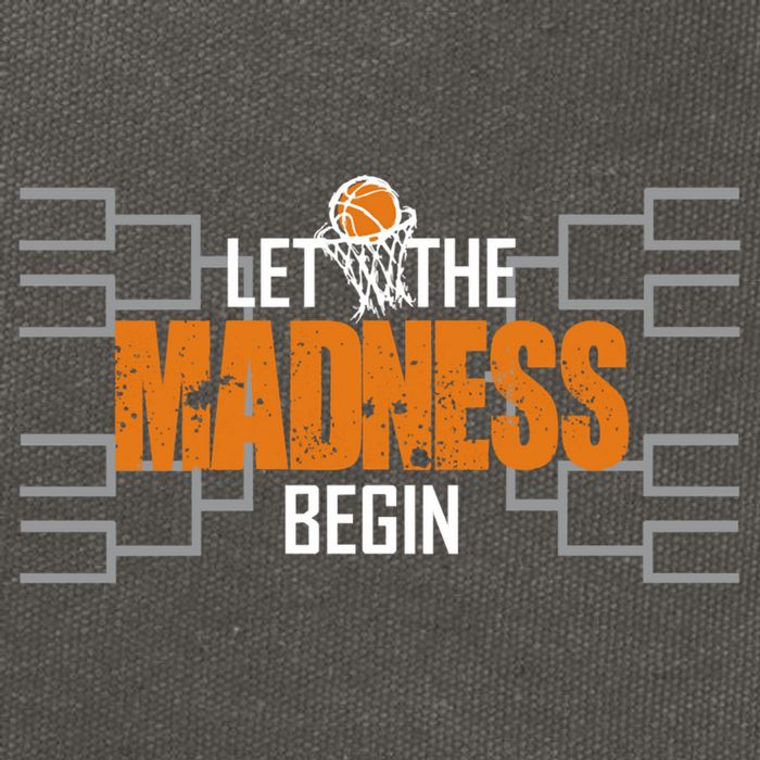 Let The Madness Begin A Funny Gift For Basketball Madness College March Cotton Canvas Backpack