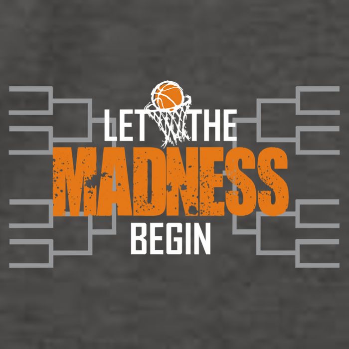 Let The Madness Begin A Funny Gift For Basketball Madness College March Vector Backpack