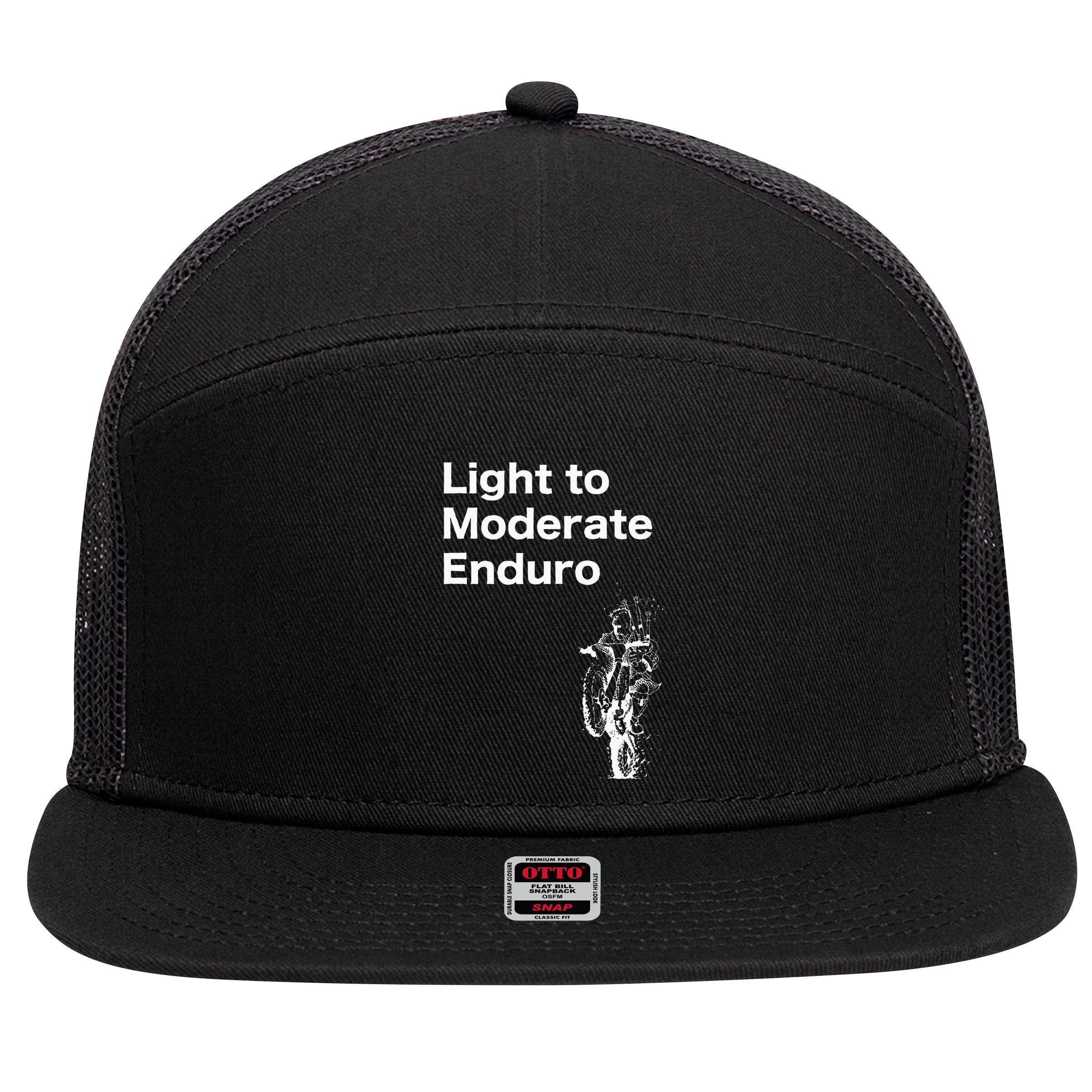 Light To Moderate Enduro 7 Panel Mesh Trucker Snapback Hat