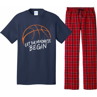 Let The Madness Begin I Funny Basketball Season Pajama Set