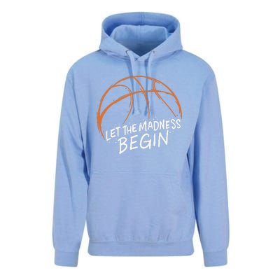 Let The Madness Begin I Funny Basketball Season Unisex Surf Hoodie