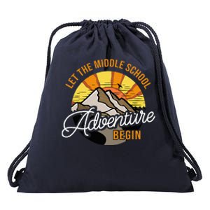 Let The Middle School Adventure Begin Middle School Teacher Drawstring Bag