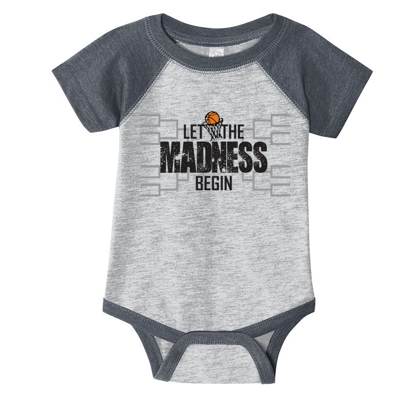 Let The Madness Begin College March Brackets Tournament Infant Baby Jersey Bodysuit