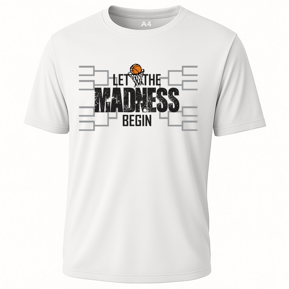 Let The Madness Begin College March Brackets Tournament Cooling Performance Crew T-Shirt