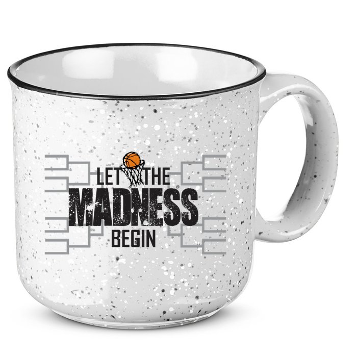 Let The Madness Begin College March Brackets Tournament 15oz Campfire Ceramic Mug