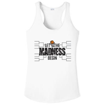 Let The Madness Begin College March Brackets Tournament Ladies PosiCharge Competitor Racerback Tank