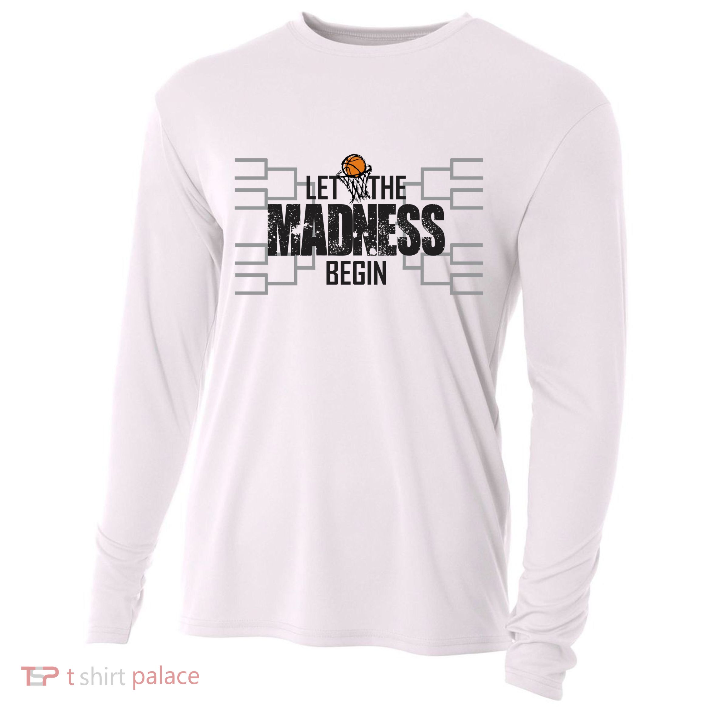 Let The Madness Begin College March Brackets Tournament Cooling Performance Long Sleeve Crew