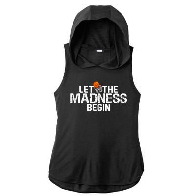 Let The Madness Begin Ladies PosiCharge Tri-Blend Wicking Draft Hoodie Tank