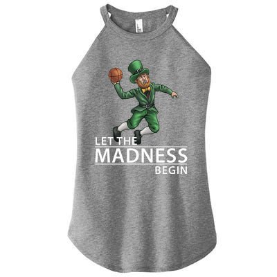 Let The Madness Begin Basketball Leprechaun Women’s Perfect Tri Rocker Tank